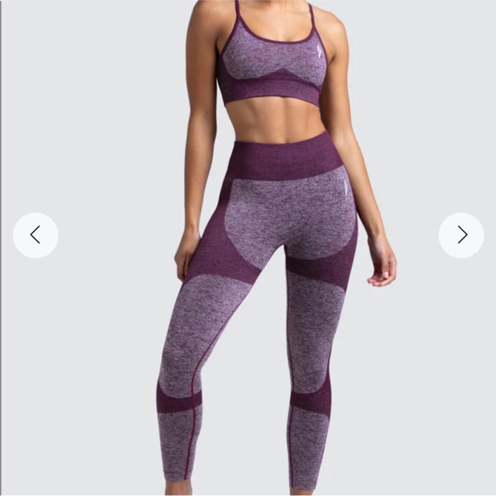DOYOUEVEN Impact Seamless Compression Leggings Plum Purple